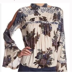 Free People Embroidered  Shirt